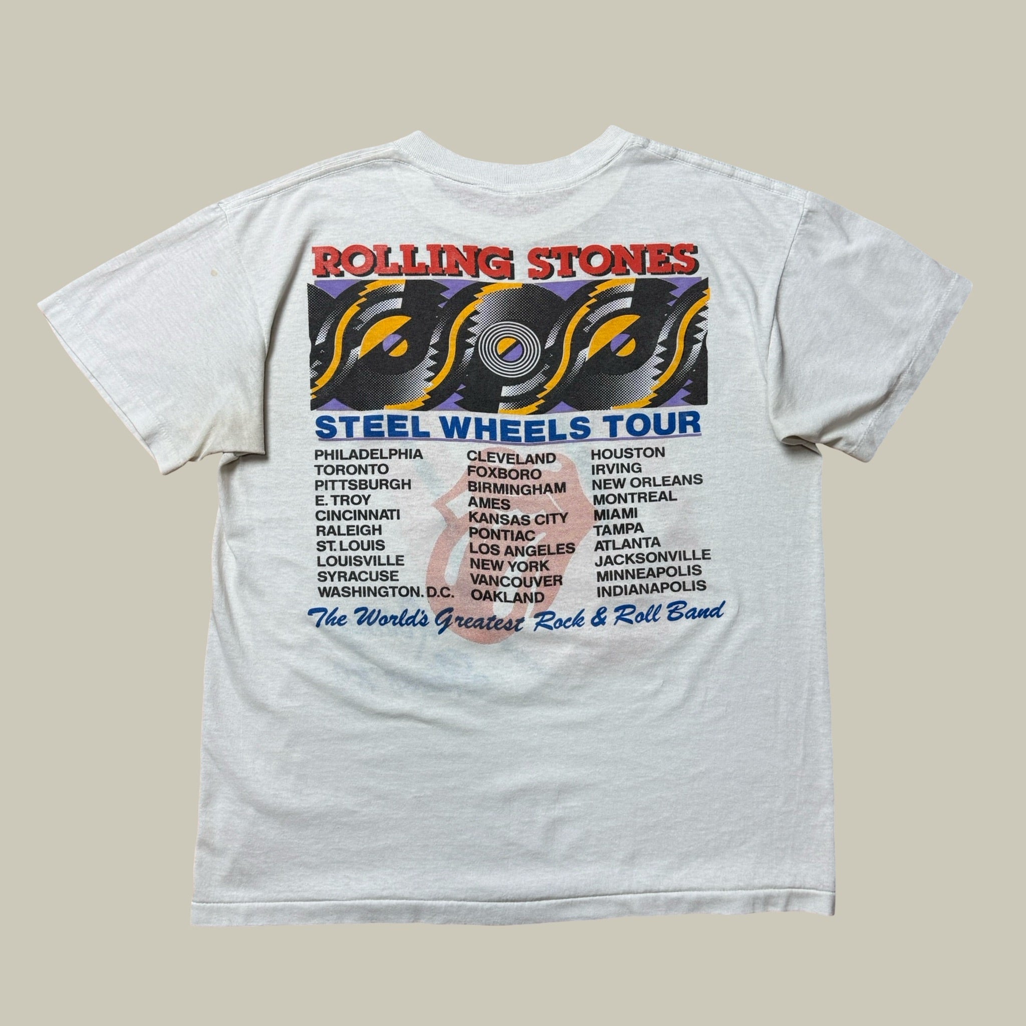 ROLLING STONES 1989 STEEL WHEELS TOUR T-SHIRT