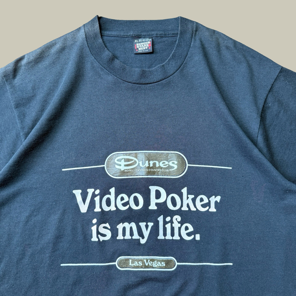 DUNES LAS VEGAS VIDEO POKER T SHIRT CIRCA LATE 1980S