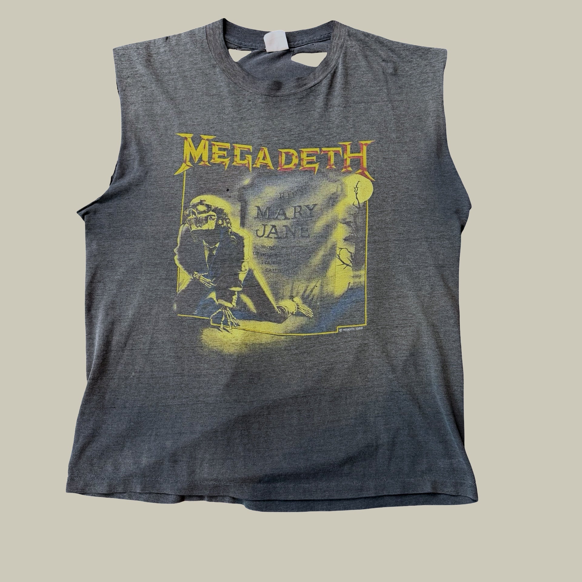 MEGADETH “RIP MARY JANE” CUT-OFF T-SHIRT · CIRCA 1988