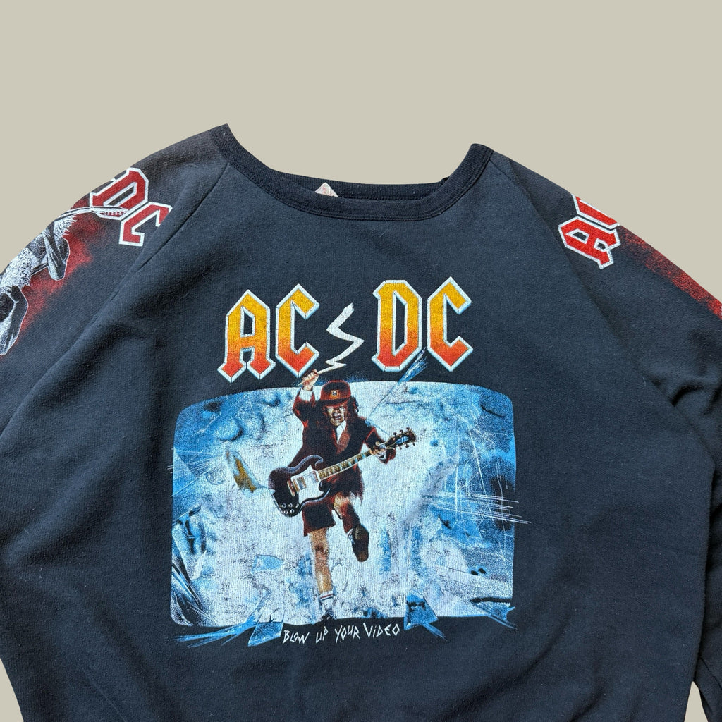 1988 AC/DC BLOW UP YOUR VIDEO RAGLAN SWEATER