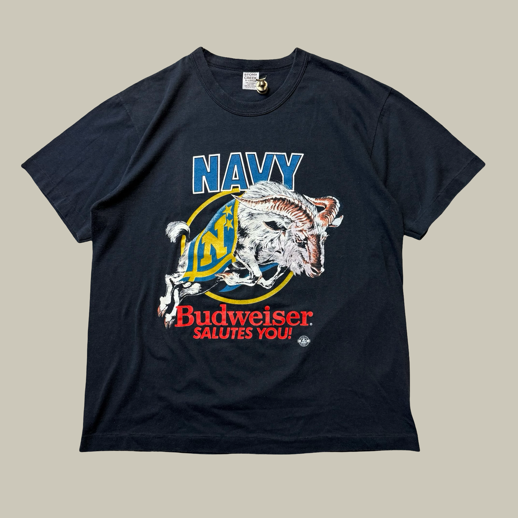 U.S. NAVY BUDWEISER SALUTES YOU T-SHIRT · CIRCA 1990S