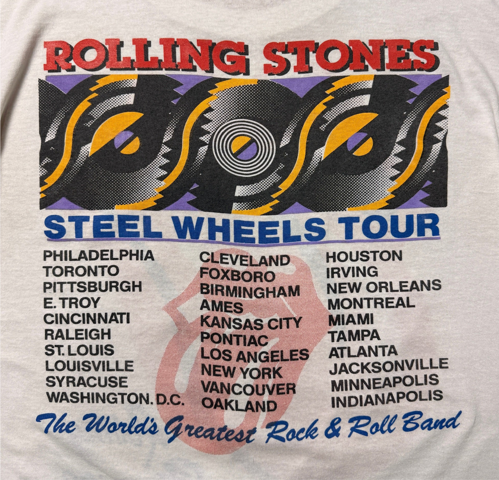 ROLLING STONES 1989 STEEL WHEELS TOUR T-SHIRT