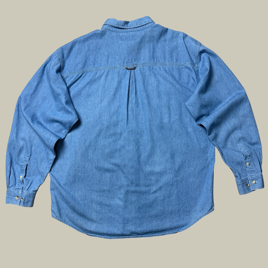 MARLBORO COUNTRY STORE DENIM WORK SHIRT CIRCA LATE 1990S