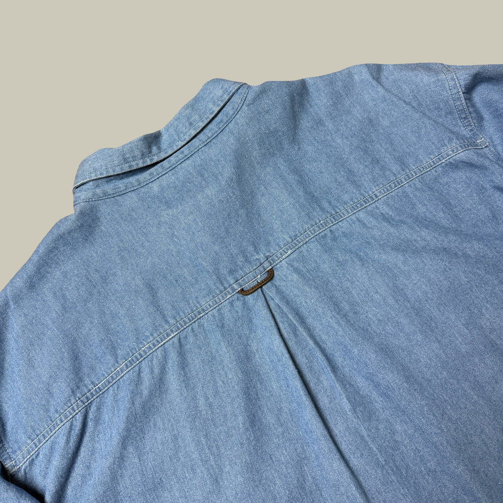 MARLBORO COUNTRY STORE DENIM WORK SHIRT CIRCA LATE 1990S