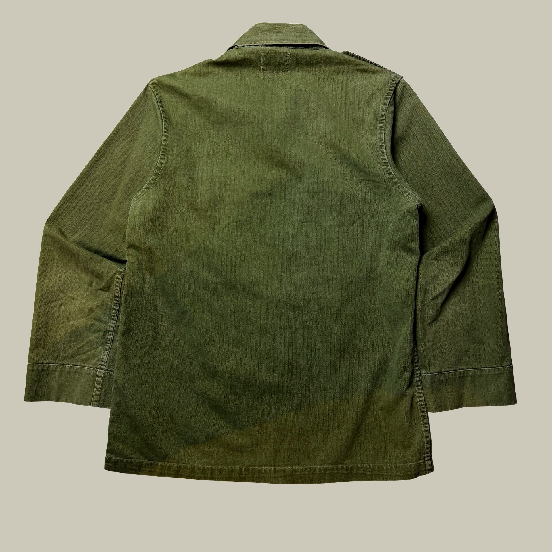 BELGIAN ARMY HERRINGBONE TWILL FIELD SHIRT CIRCA EARLY 1960S