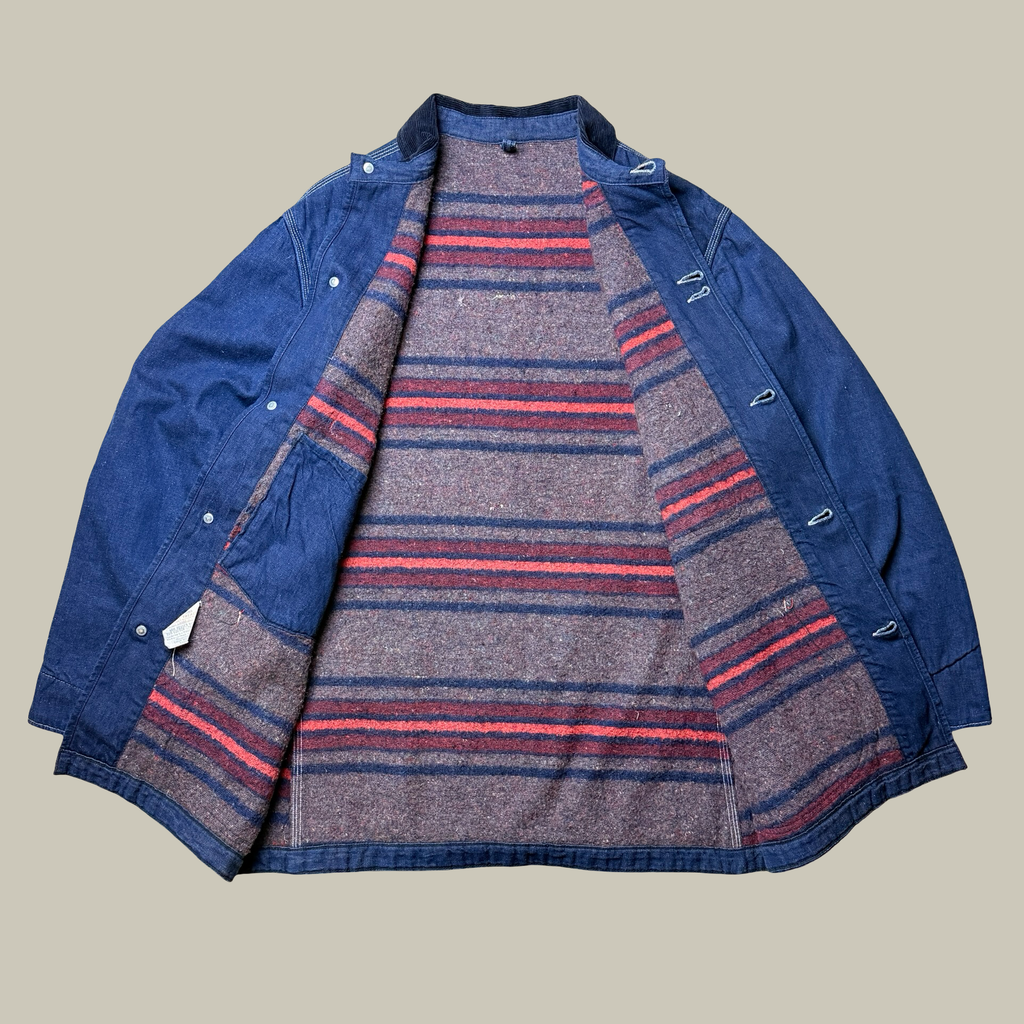 1940s SEARS ROEBUCK BLANKET-LINED DENIM CHORE COAT