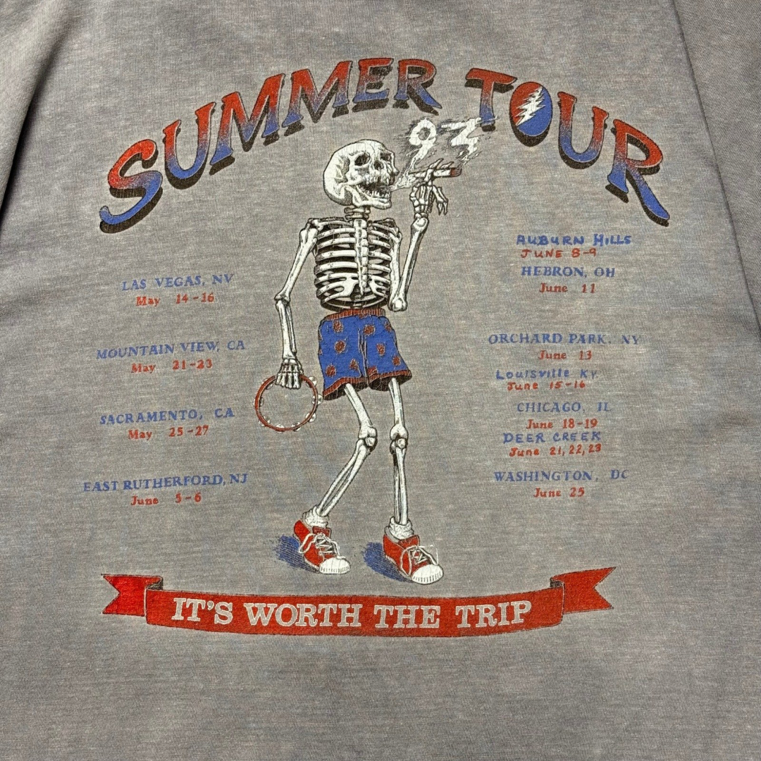 GRATEFUL DEAD 1993 SUMMER TOUR LOT LONG SLEEVE TUFF TEE CIRCA 1987