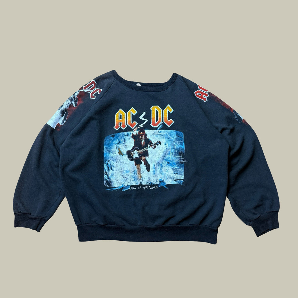 1988 AC/DC BLOW UP YOUR VIDEO RAGLAN SWEATER