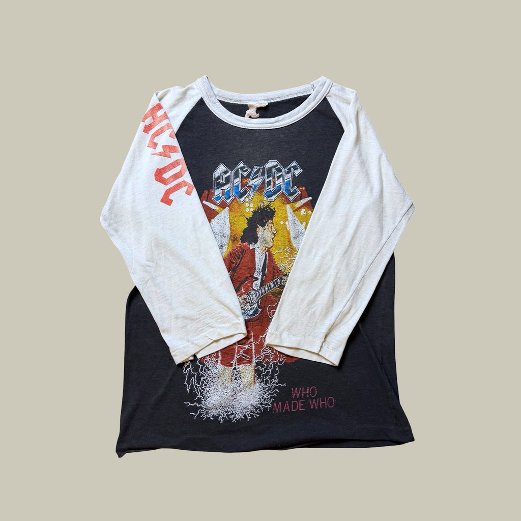 AC/DC “WHO MADE WHO” 1980s RAGLAN SHIRT