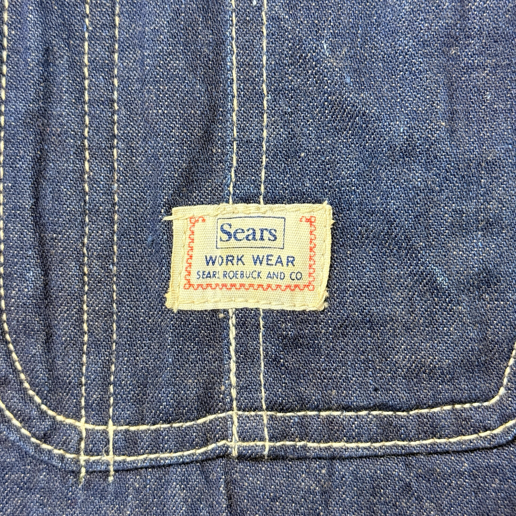 1940s SEARS ROEBUCK BLANKET-LINED DENIM CHORE COAT