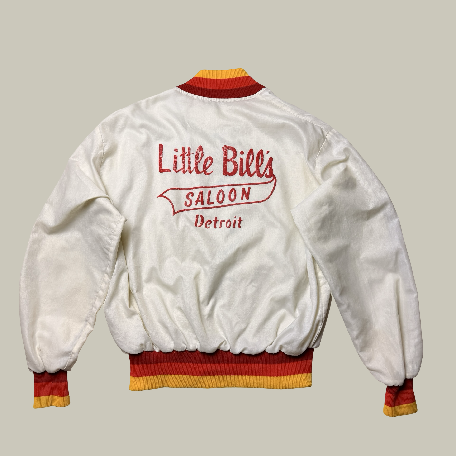 LITTLE BILL’S SALOON SATIN VARSITY JACKET (C. LATE 1970s–1980s)