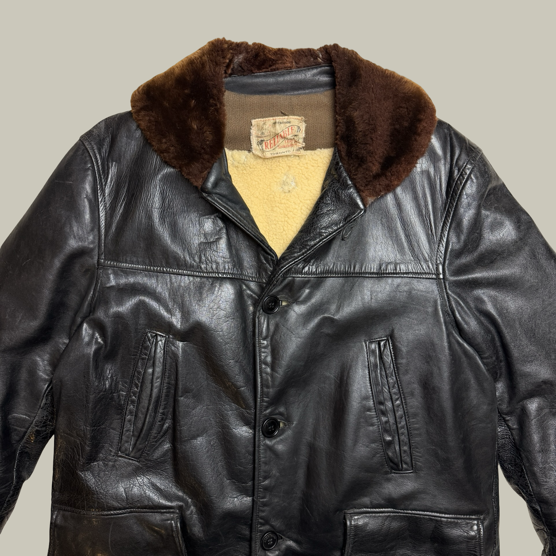 RELIABLE HORSEHIDE BARNSTORMER JACKET (CIRCA 1940S–EARLY 1950S)