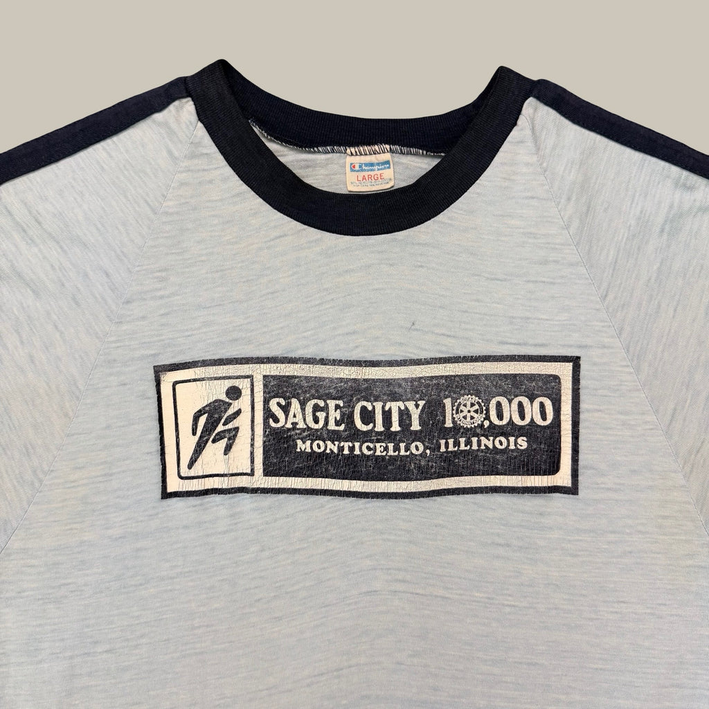 SAGE CITY 10,000 SINGLE STITCH RAGLAN T-SHIRT
