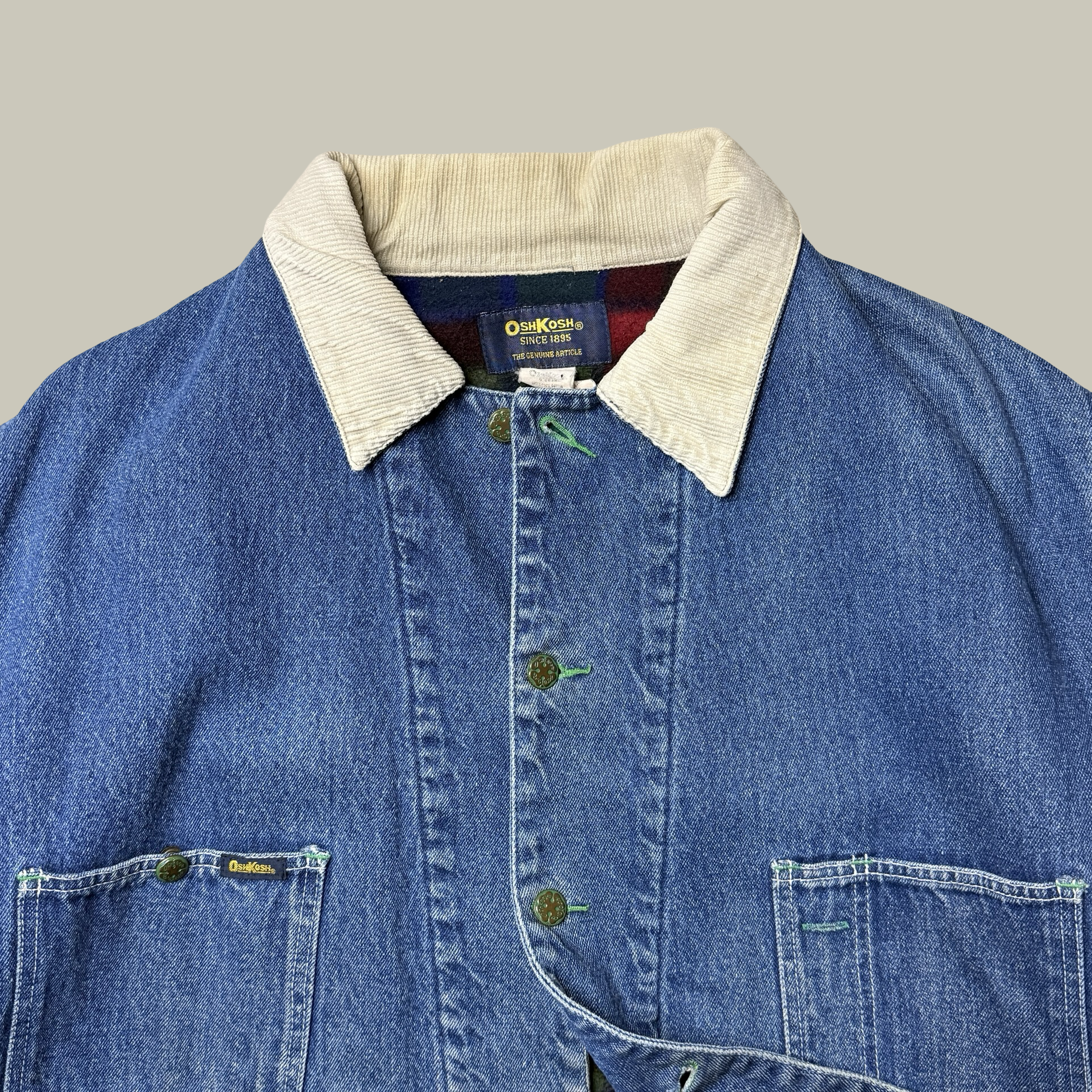 OSHKOSH DENIM BLANKET-LINED CHORE JACKET · CIRCA LATE 1980S–EARLY 1990S