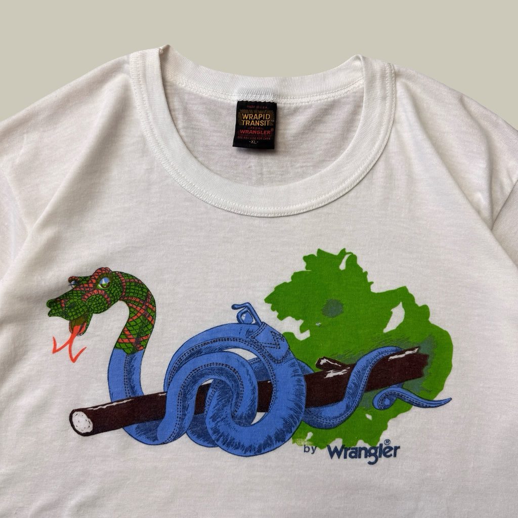 WRANGLER WRAPID TRANSIT SNAKE GRAPHIC TEE CIRCA 1970s-1980s