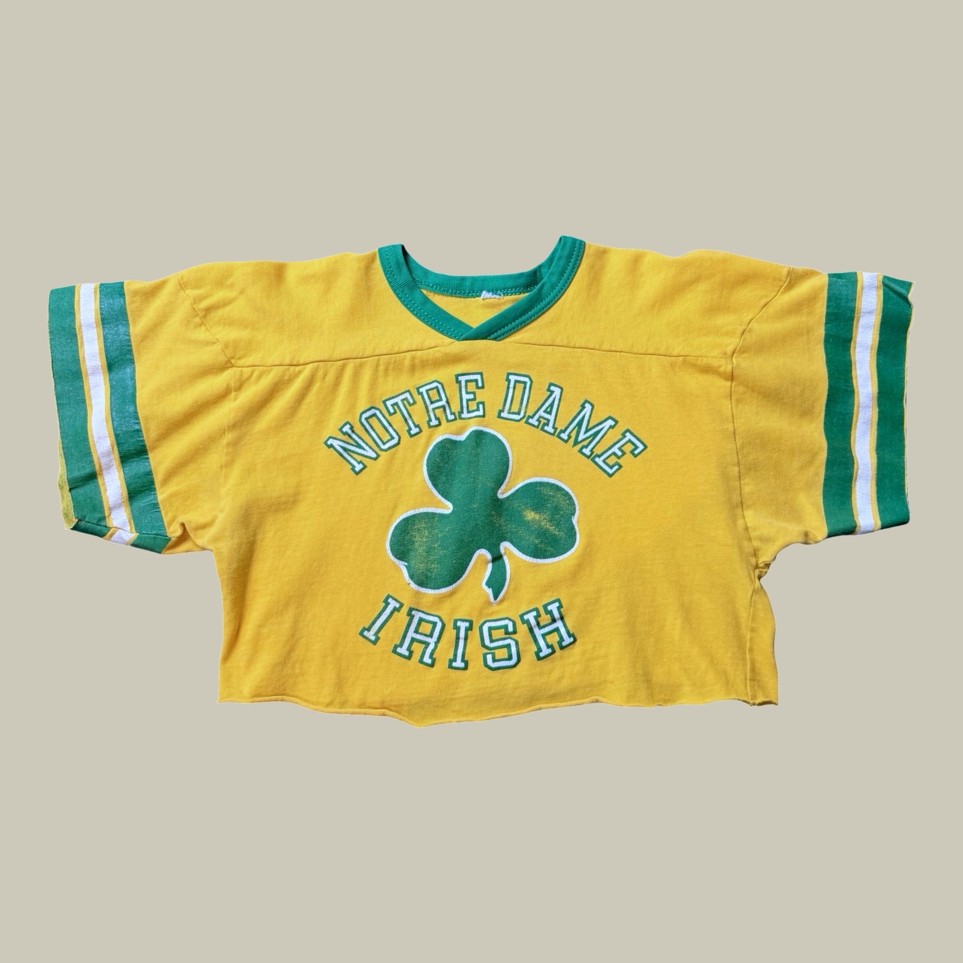 NOTRE DAME FIGHTING IRISH FOOTBALL T-SHIRT · CIRCA 1970S