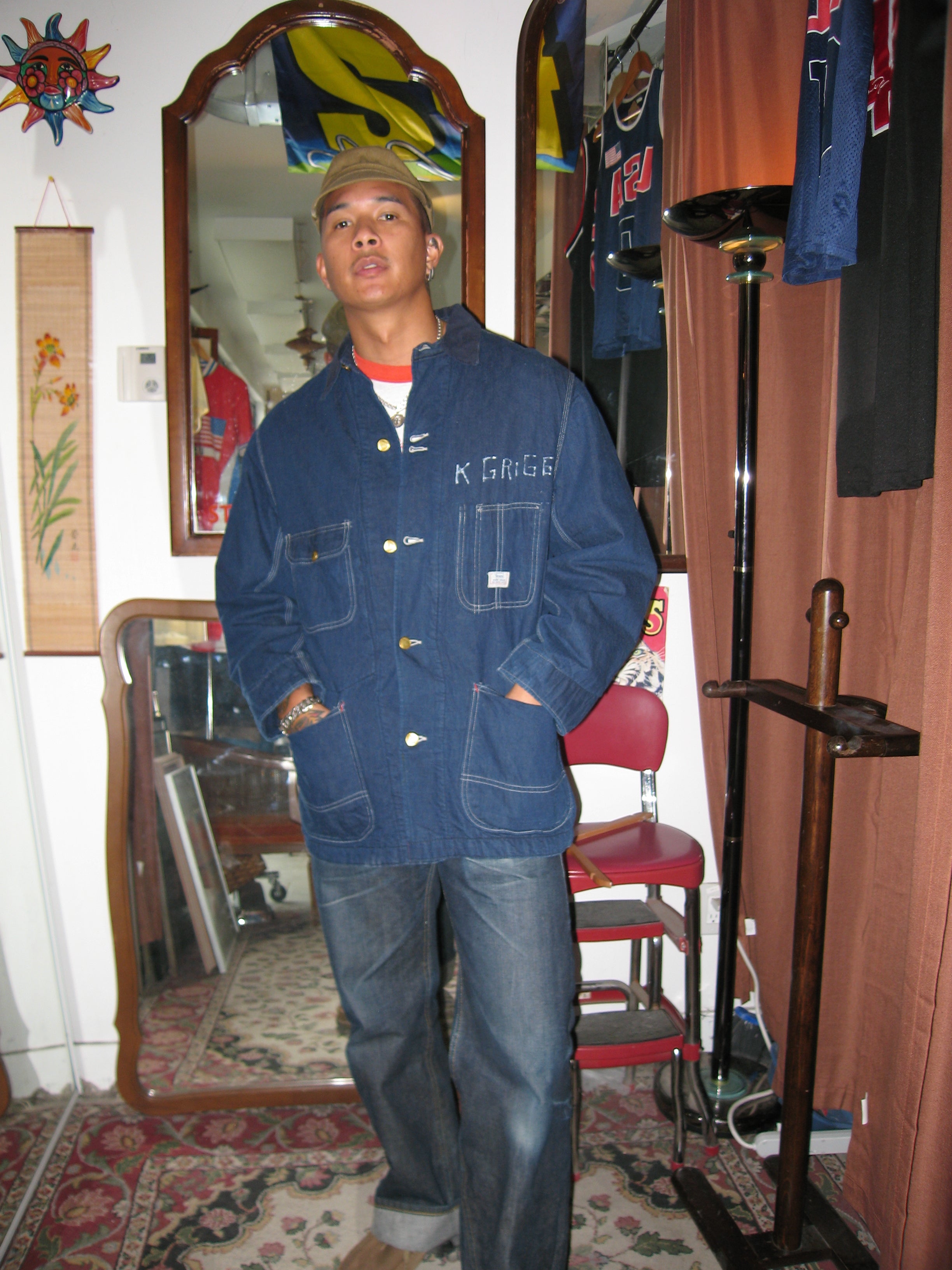 1940s SEARS ROEBUCK BLANKET-LINED DENIM CHORE COAT
